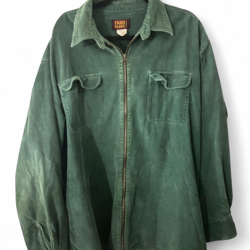 Faded Glory Men's Olive Green Shirt Jacket